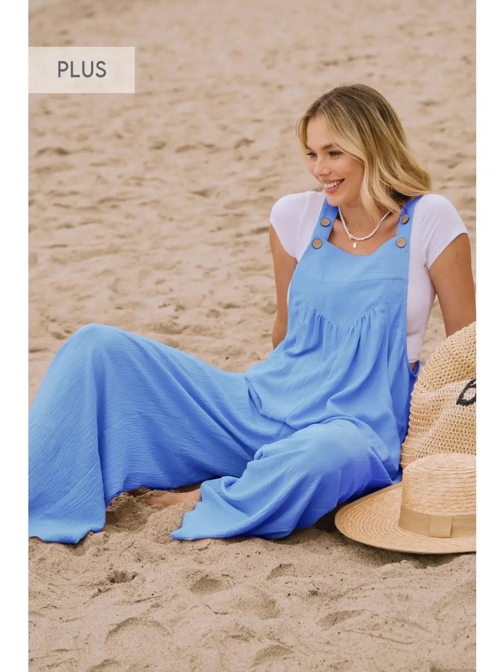 Oddi Denim Blue Wide Leg Jumpsuit - Size 3XL